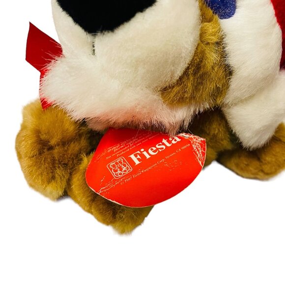 Fiesta Santa Hat Leopard Tiger Plush Voice Activated Soft Cuddly Toys 10" Red Br - Picture 3 of 12